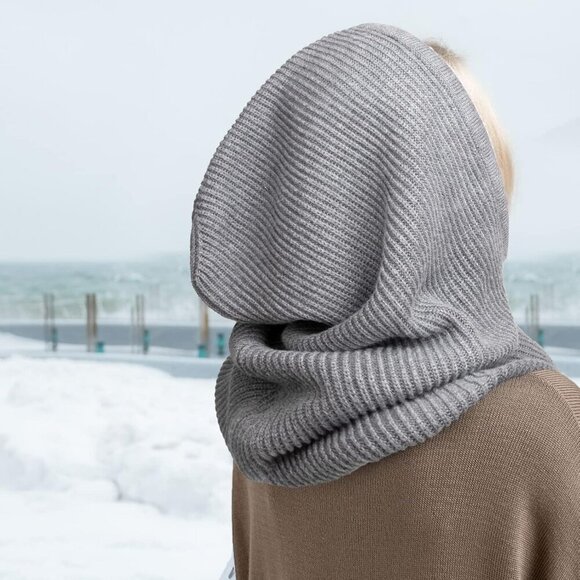 Unisex Camel Dark Grey Beanie Skull Cap with Drawstring Warm Winter Hats Outdoor main image 6